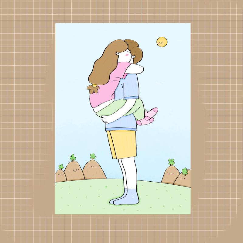 کارت پستال - من و تو -