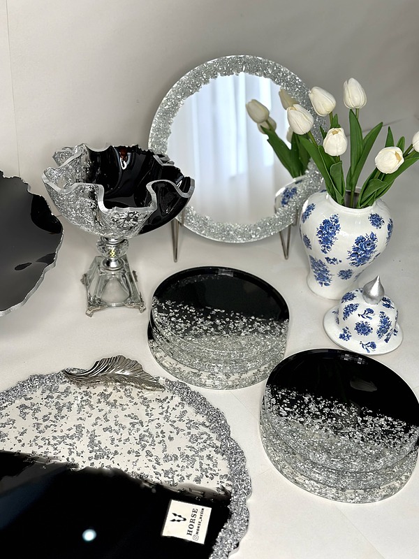 سرویس پذیرایی مشکی نقره ای