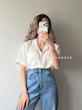 شومیز زنانه سفید خنک تابستانی مدل هیوا