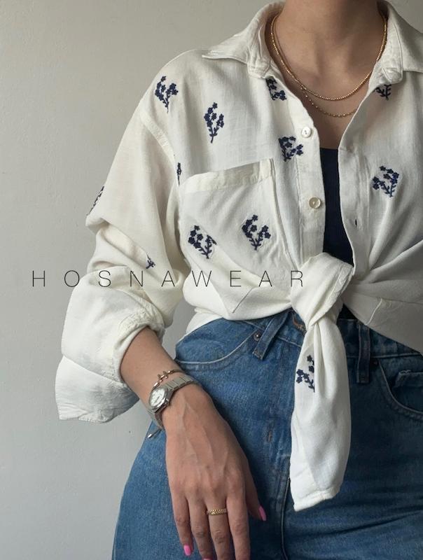 شومیز لینن ZARA | گل سنگ 