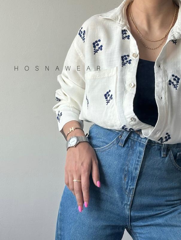 شومیز لینن ZARA | گل سنگ 