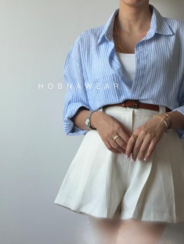 شومیز راه راه لینن Zara