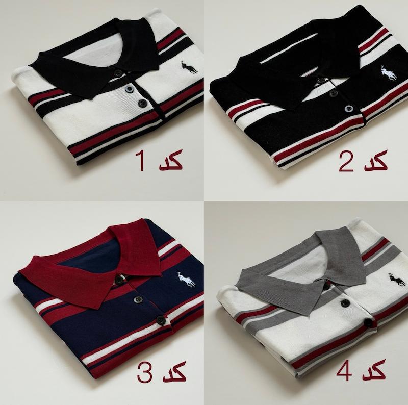 پولوشرت بافت راه‌راه زنانه US Polo | وارداتی