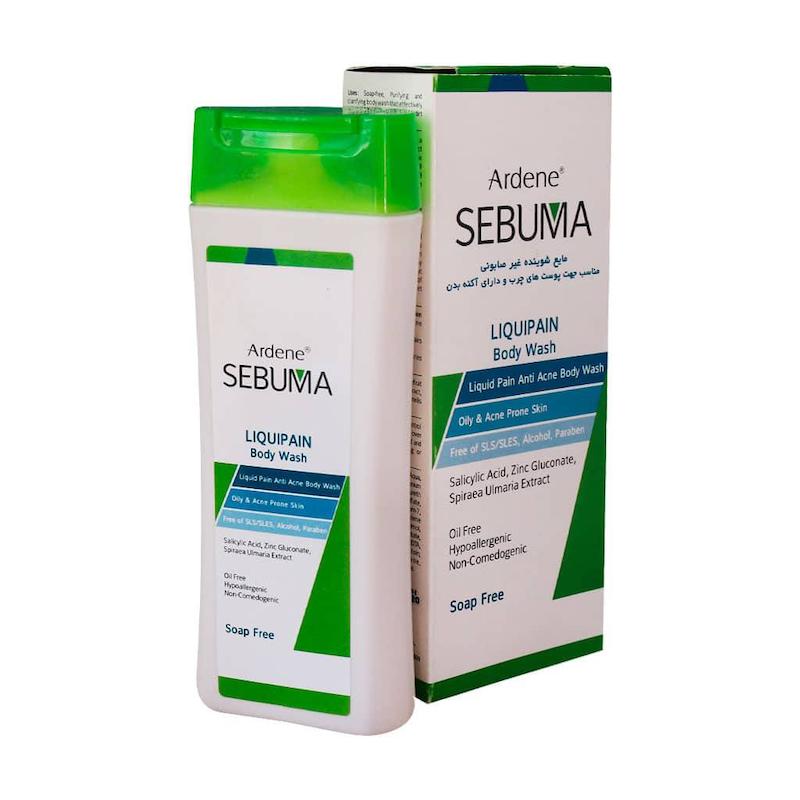 مایع شوینده غیرصابونی بدن سبوما  Sebuma Liquid Pain Anti Acne Body Wash Ardene Sebuma