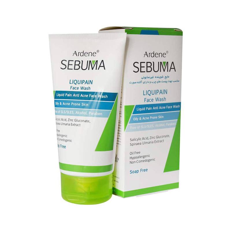 مایع شوینده غیرصابونی صورت پوست های چرب و آکنه دار  Sebuma Liquid Pain Anti Acne Face Wash Ardene Sebuma