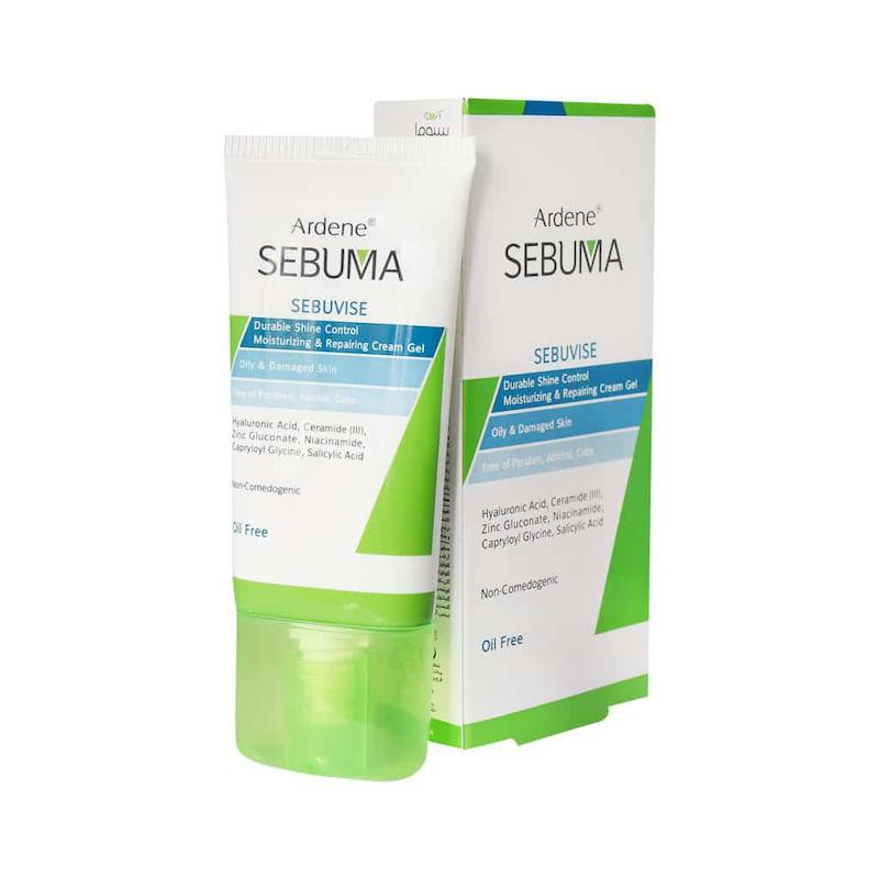 کرم ژل مرطوب کننده و بازسازی کننده سبوویس  Sebuvise Moisturizing And Repairing Cream Gel Ardene Sebuma 