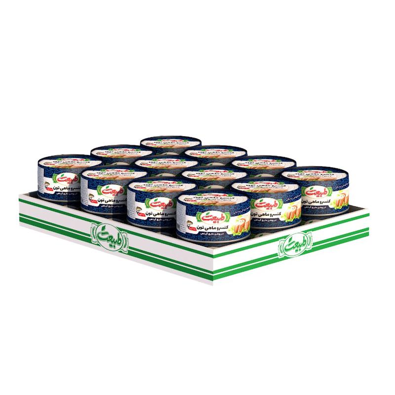 کنسرو ماهی تون در روغن گیاهی طبیعت بسته 24 عددی