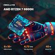 کامپیوتر مینی Mini Pc Office-Gaming-Mini-PC, Ryzen 7 6800H (Beat 6800U, up to 4.7GHz), 32GB DDR5 RAM 512GB PCIe SSD Mini Computer