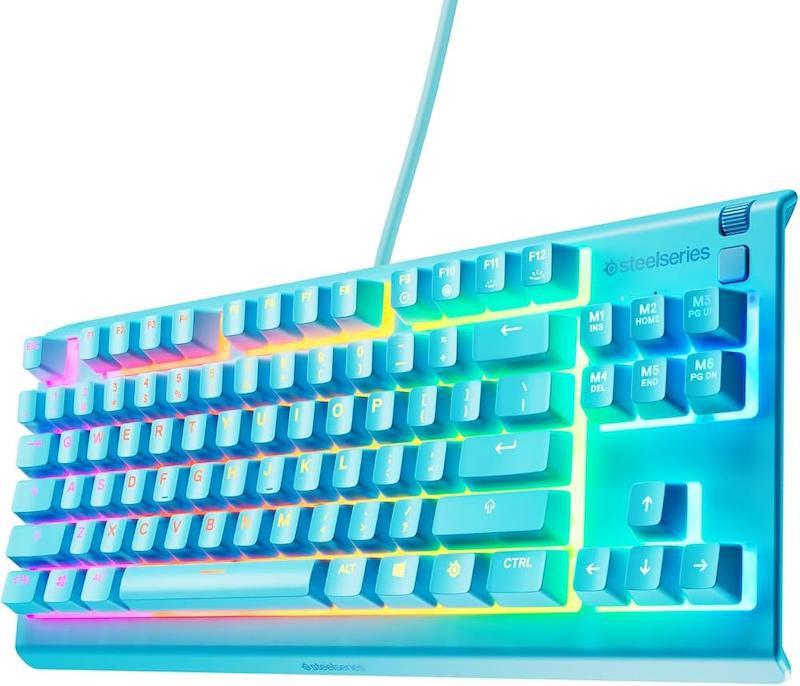 کیبرد گیمینگ برند استیل سریز SteelSeries مدل Apex 3 TKL Aqua 