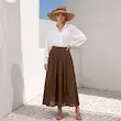 دامن زنانه هوکانی کد 5077432 قهوه ای