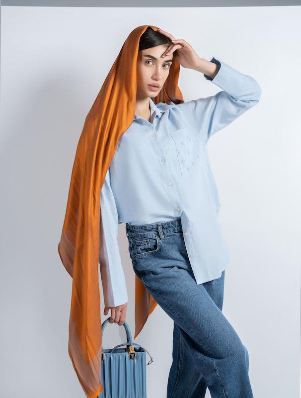 شومیز زنانه هوکانی کد 5018116 آبی روشن