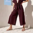 شلوار زنانه هوکانی کد 5077024 زرشکی