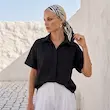 شومیز زنانه هوکانی کد 5079801 مشکی