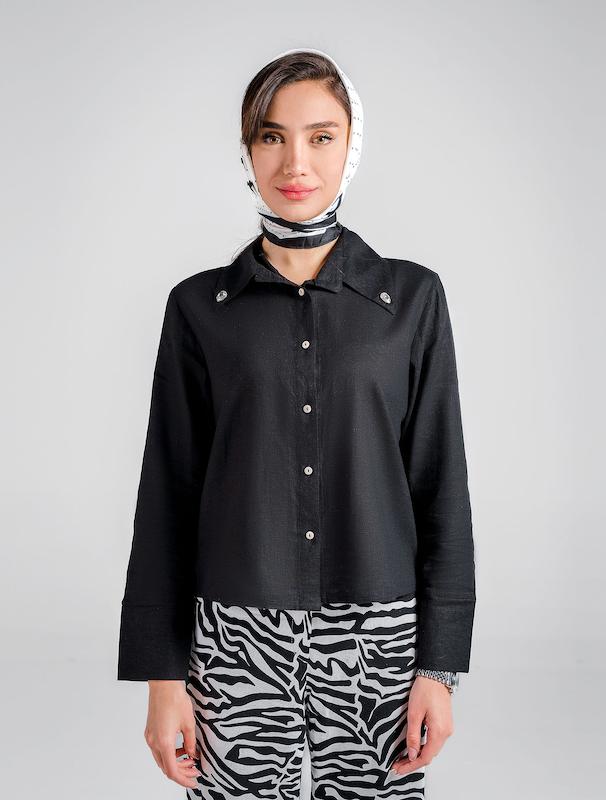 شومیز زنانه هوکانی کد 5018001 مشکی