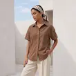 شومیز زنانه هوکانی کد 5079832 قهوه ای روشن