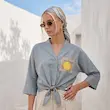 شومیز زنانه هوکانی کد 5077716 آبی روشن