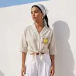 شومیز زنانه هوکانی کد 5077727 کرم روشن