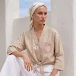 شومیز زنانه هوکانی کد 5077728 کرم تیره