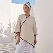پانچو زنانه هوکانی کد 5078333 قهوه ای تیره