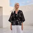 شومیز زنانه هوکانی کد 5079701 مشکی