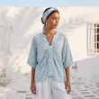 شومیز زنانه هوکانی کد 5079716 آبی روشن