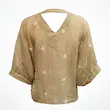 شومیز زنانه هوکانی کد 5079728 کرم تیره