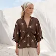 شومیز زنانه هوکانی کد 5079733 قهوه ای تیره