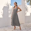 پیراهن زنانه هوکانی کد 5074931 طوسی تیره