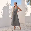 پیراهن زنانه هوکانی کد 5074931 طوسی تیره