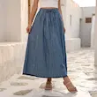 دامن زنانه هوکانی کد 5079417 آبی تیره