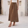 دامن زنانه هوکانی کد 5079433 قهوه ای تیره