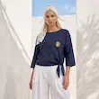 شومیز زنانه هوکانی کد 5079504 سرمه ای