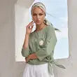شومیز زنانه هوکانی کد 5079512 سبز روشن