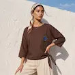 شومیز زنانه هوکانی کد 5079533 قهوه ای تیره