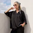 بلوز زنانه هوکانی کد 5065301 مشکی