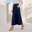 دامن زنانه هوکانی کد 5075204 سرمه ای 
