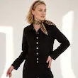 ژاکت جیر زنانه هوکانی کد 5080601 مشکی