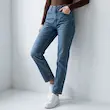 شلوار جین زنانه هوکانی کد 5084762 آبی وسط