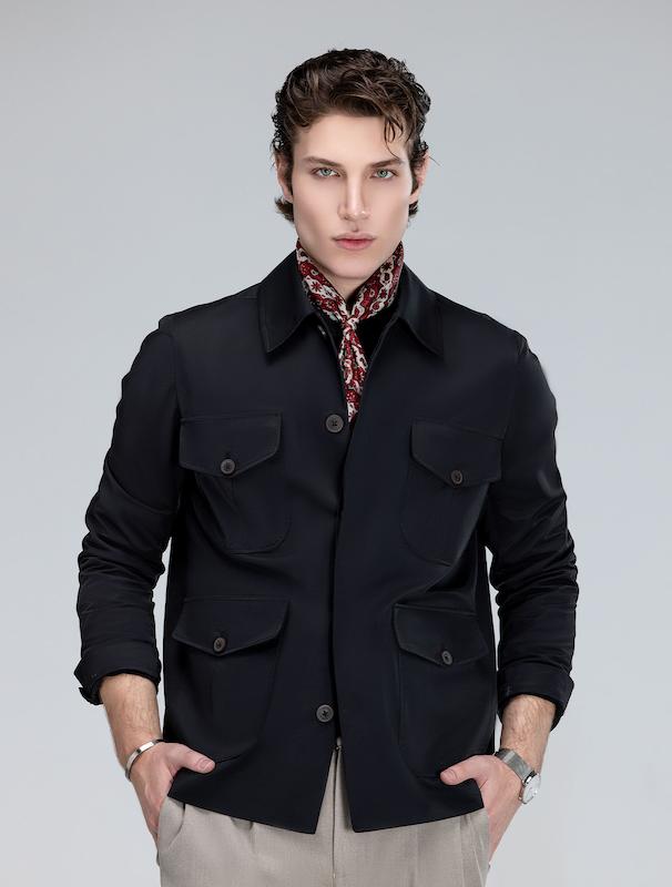 ژاکت مردانه هوکانی کد 1071701 مشکی