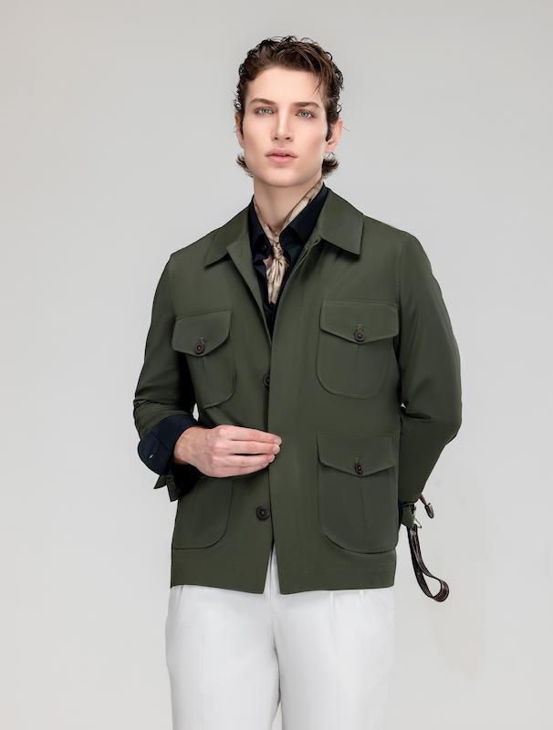 ژاکت مردانه هوکانی کد 1071713 سبز هوکانی