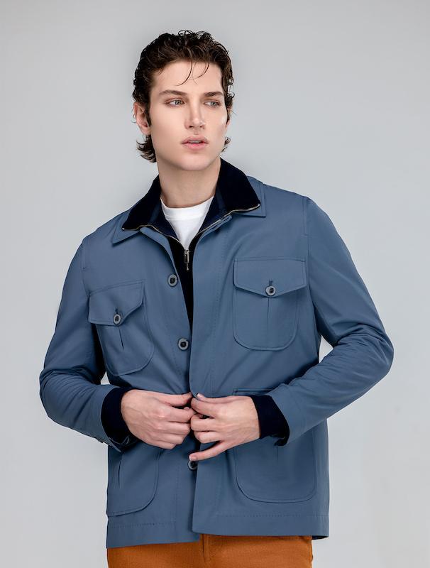 ژاکت مردانه هوکانی کد 1071731 طوسی تیره