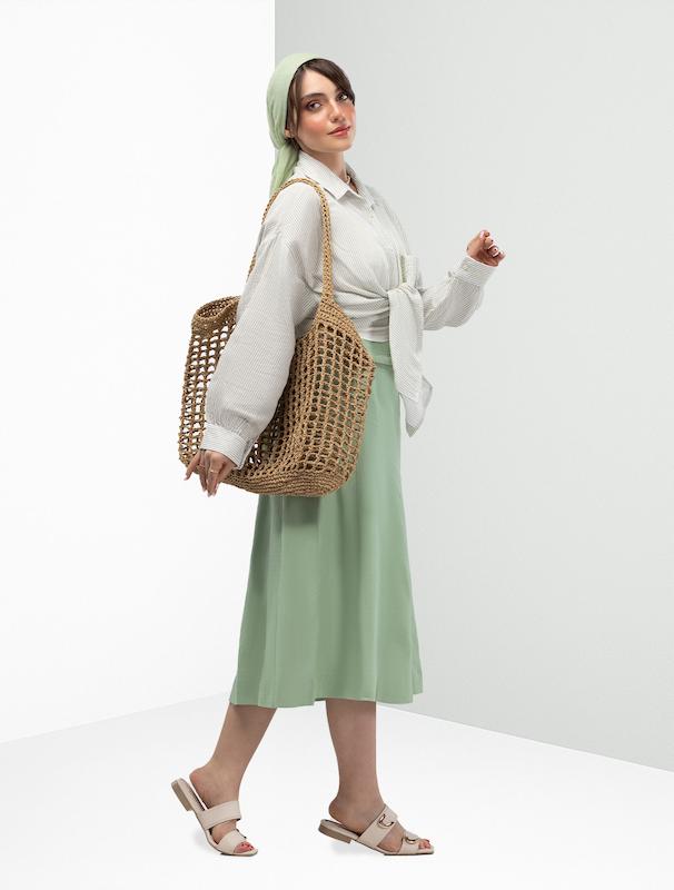 دامن زنانه هوکانی کد 5017612 سبز روشن 