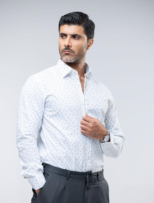 پیراهن مردانه هوکانی کد 1070402 سفید