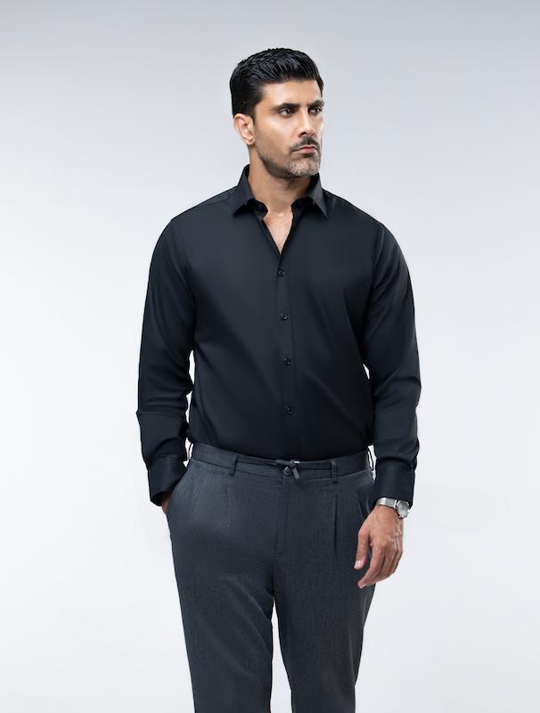 پیراهن مردانه هوکانی کد 1069301 مشکی 