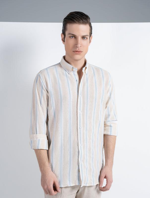 پیراهن مردانه هوکانی کد 1064916 آبی روشن