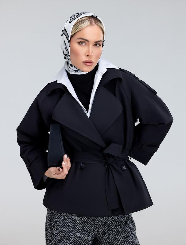 بارانی زنانه هوکانی کد 5037001 مشکی