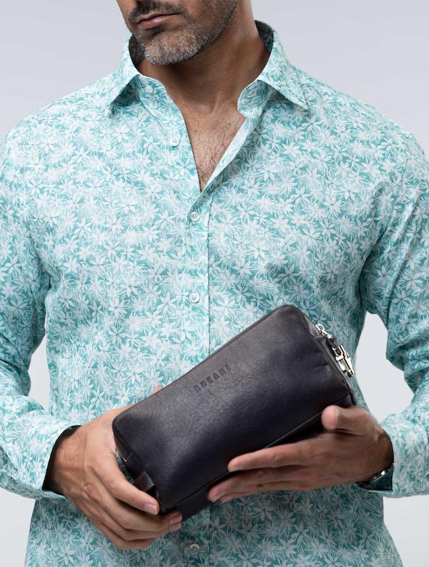 کیف مردانه هوکانی کد 107203301 قهوه ای تیره