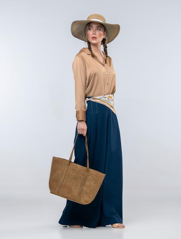 کیف زنانه هوکانی کد 504352700 کرم روشن