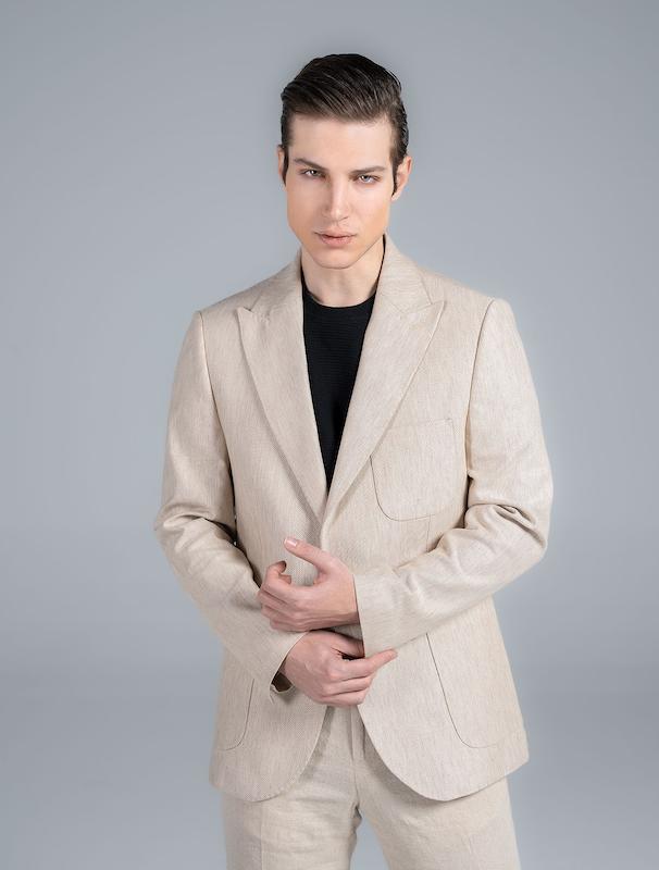 کت مردانه هوکانی کد 1064227 کرم روشن