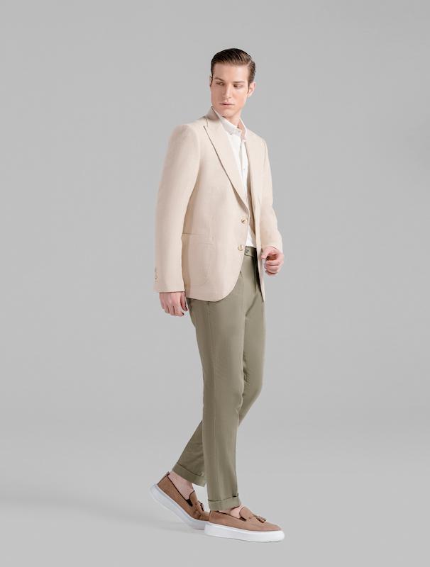 کت مردانه هوکانی کد 1061727 کرم روشن